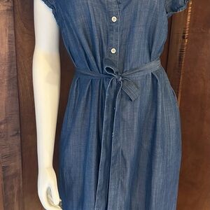 Tommy Bahama Denim-Chambray Button-Up Dress